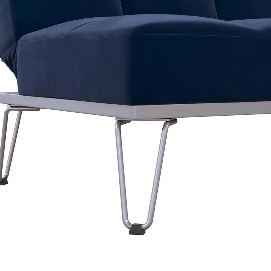 Wohnen Blaue Schlafcouch mit Samt Bezug - Otrando