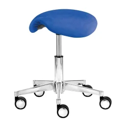 Wohnen Blauer Arbeitshocker mit Sattel Sitz - Lago