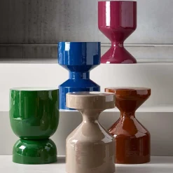 Wohnen Blauer Beistelltisch im Hantel Design - Glorious