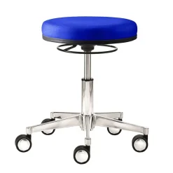 Blauer Bürohocker mit runder Sitzfläche 48cm - Suprima^Wohnen Online