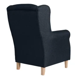 Wohnen Blauer Ohrensessel mit Buche Beinen - Mag