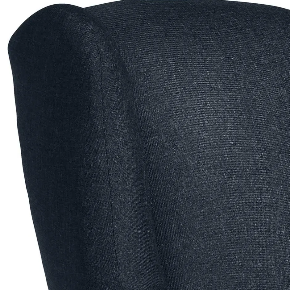 Wohnen Blauer Ohrensessel mit Buche Beinen - Mag