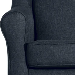 Wohnen Blauer Ohrensessel mit Buche Beinen - Mag