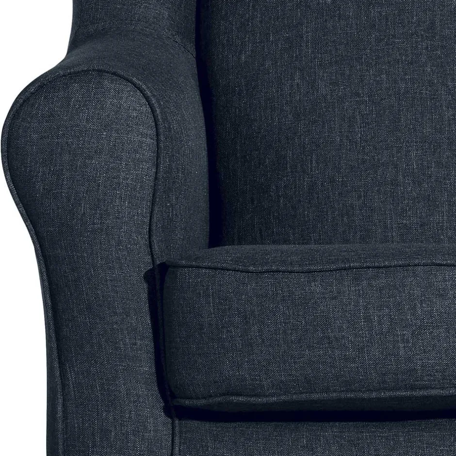 Wohnen Blauer Ohrensessel mit Buche Beinen - Mag