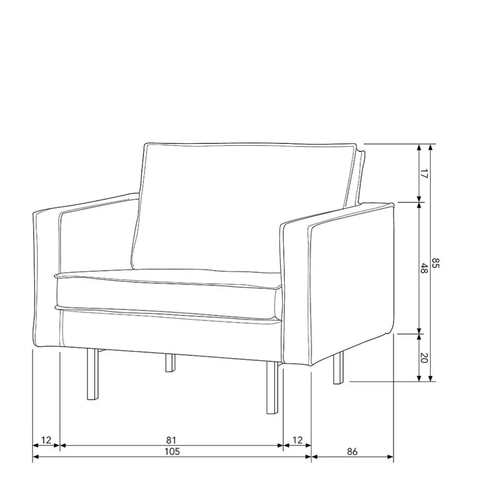Wohnen Blauer Samt-Sessel Cumagon im Retrostil