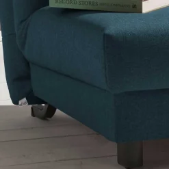 Wohnen Blauer Schlafsessel mit Flachgewebe Stoffbezug - Tirenaso