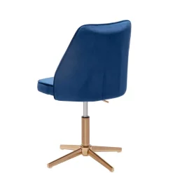 Blauer Schreibtischstuhl aus Samt - Lalita^Wohnen Outlet