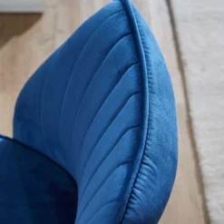 Blauer Schreibtischstuhl aus Samt - Lalita^Wohnen Outlet
