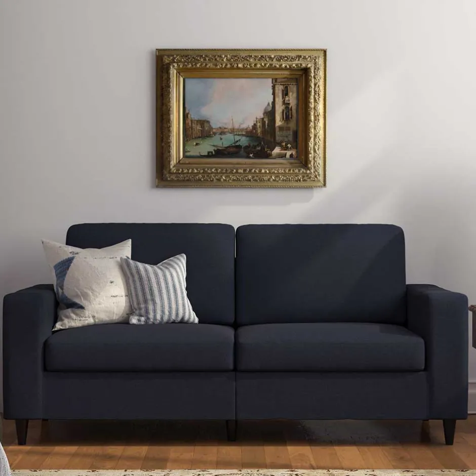 Blaues Retrosofa 190 cm breit - Camiri^Wohnen Best