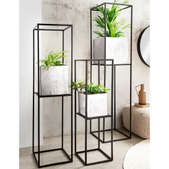 Blumenständer in Nickelfarben Alu - Virals^Wohnen Outlet