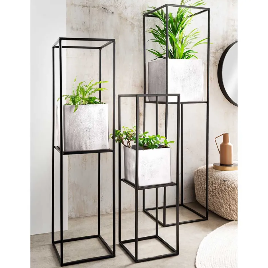 Blumenständer in Nickelfarben Alu - Virals^Wohnen Outlet