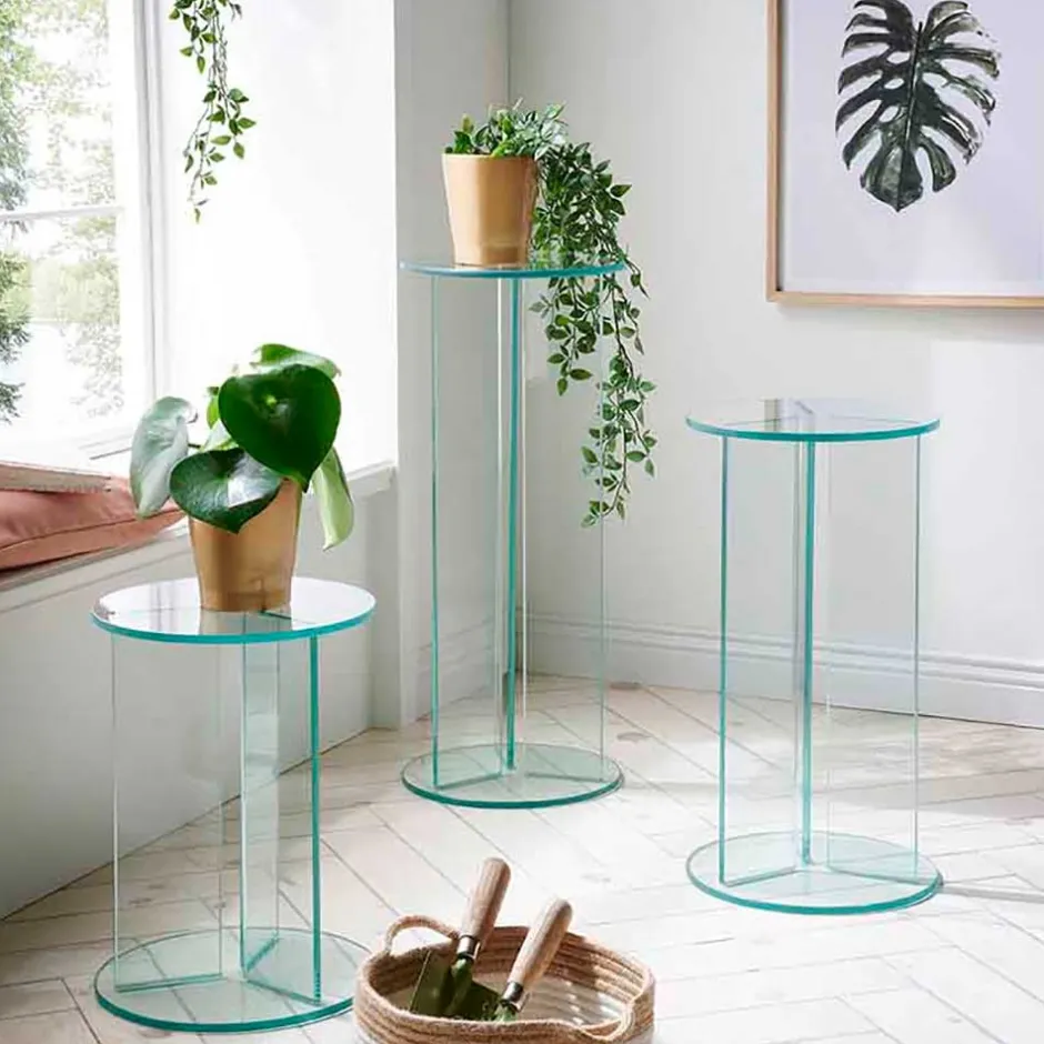 Blumensäulen aus Glas - Binokaranka^Wohnen New