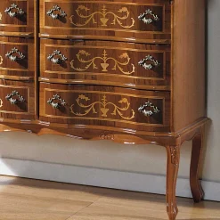 Bodenfreie Kommode mit 6 Schubladen Agosto im Barock Stil^Wohnen