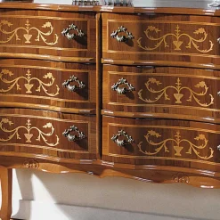 Bodenfreie Kommode mit 6 Schubladen Agosto im Barock Stil^Wohnen