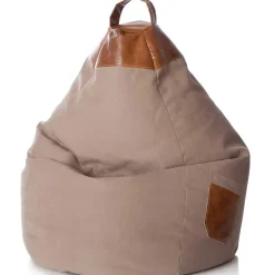 Kinder Wohnen Bodenkissen Sitzsack Joshua in Sand und Beige