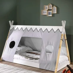 Bodentiefes Bett für Kinder in Zeltoptik - Nitrino^Wohnen