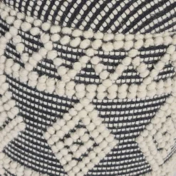 Boho Polsterhocker aus Wolle Webstoff - Fiodor^Wohnen Best