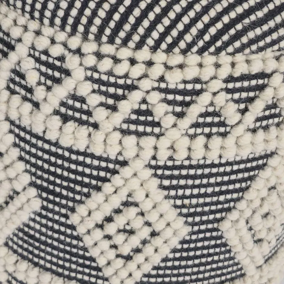 Boho Polsterhocker aus Wolle Webstoff - Fiodor^Wohnen Best