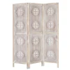 Wohnen Boho Style Paravent in Antikweiß - Siao