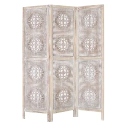 Wohnen Boho Style Paravent in Antikweiß - Siao