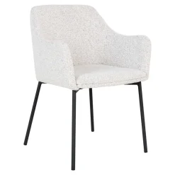 Boucle Armlehnenstühle in Cremeweiß - Astrida (2er Set)^Wohnen New