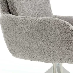 Wohnen Boucle Armlehnenstuhl in Grau - Lulumo (2er Set)