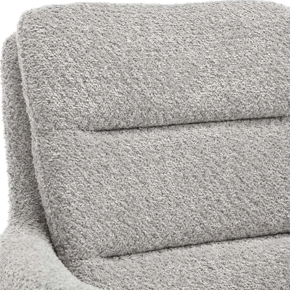 Boucle Armlehnstuhl mit Holz-Drehgestell - Udolph (2er Set)^Wohnen Discount