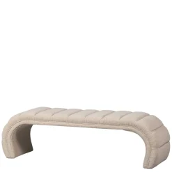 Wohnen Boucle Design Bank in Beigegrau - Porian