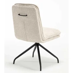 Boucle Drehstuhl in Creme - Rocono^Wohnen Clearance