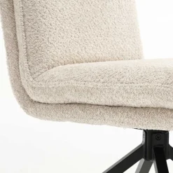 Boucle Drehstuhl in Creme - Rocono^Wohnen Clearance