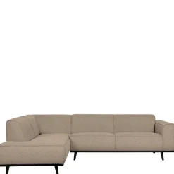 Boucle Polsterecke in Beige mit Federkern - Amindo^Wohnen