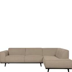 Boucle Polsterecke in Beige mit Federkern - Amindo^Wohnen