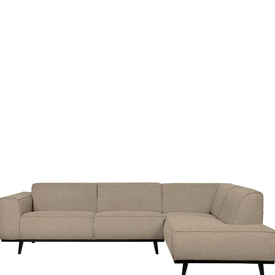 Boucle Polsterecke in Beige mit Federkern - Amindo^Wohnen