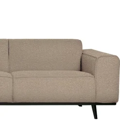 Boucle Polsterecke in Beige mit Federkern - Amindo^Wohnen