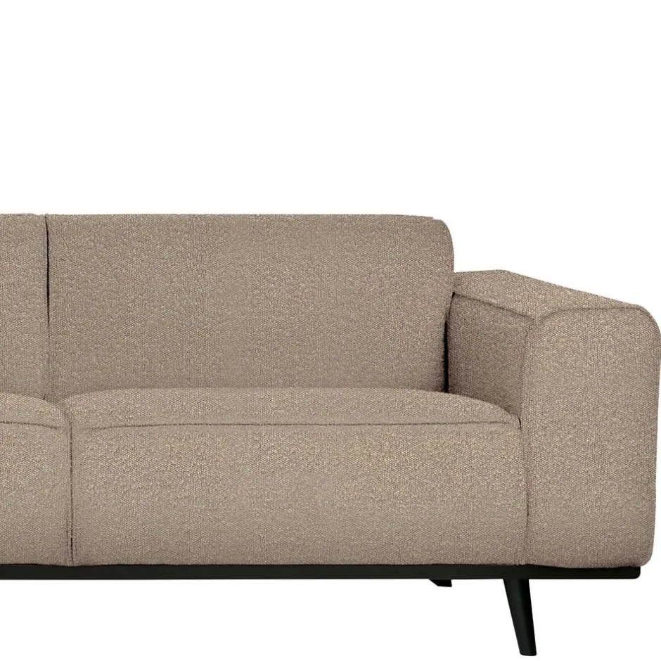 Boucle Polsterecke in Beige mit Federkern - Amindo^Wohnen