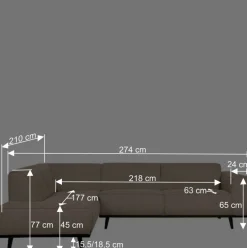 Boucle Polsterecke in Beige mit Federkern - Amindo^Wohnen