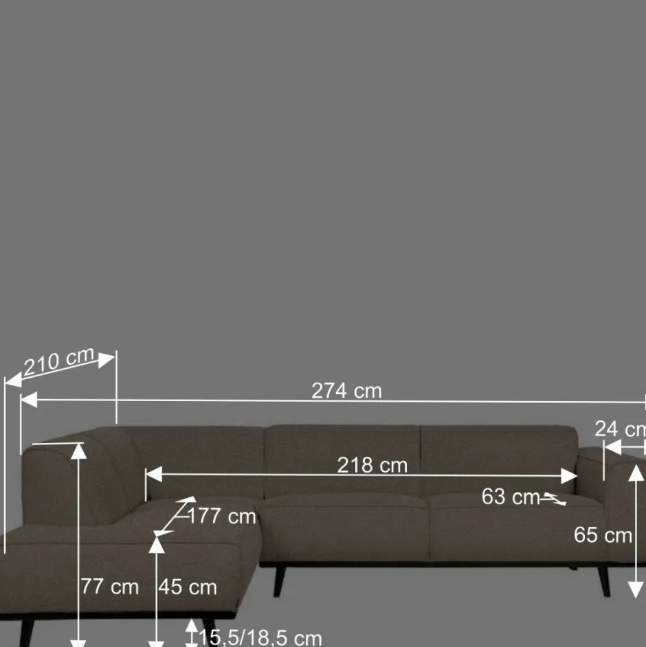 Boucle Polsterecke in Beige mit Federkern - Amindo^Wohnen