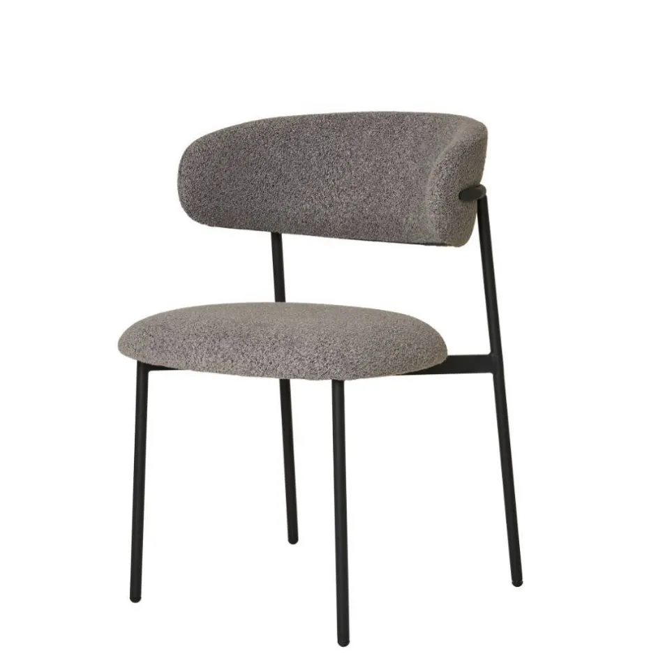 Wohnen Boucle Polsterstuhl im Skandi Design - Tornado (2er Set)