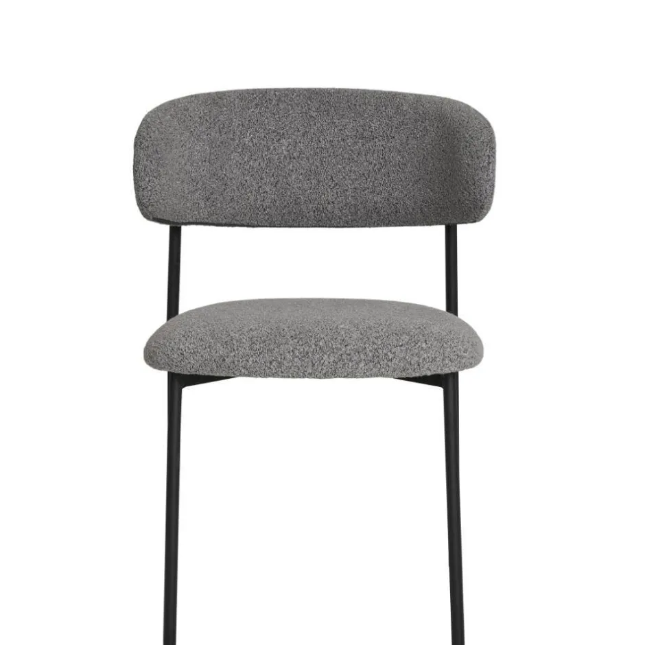 Wohnen Boucle Polsterstuhl im Skandi Design - Tornado (2er Set)