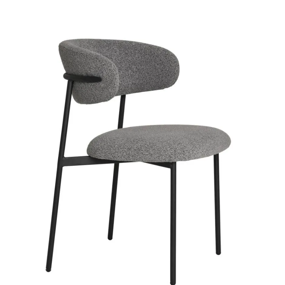 Wohnen Boucle Polsterstuhl im Skandi Design - Tornado (2er Set)