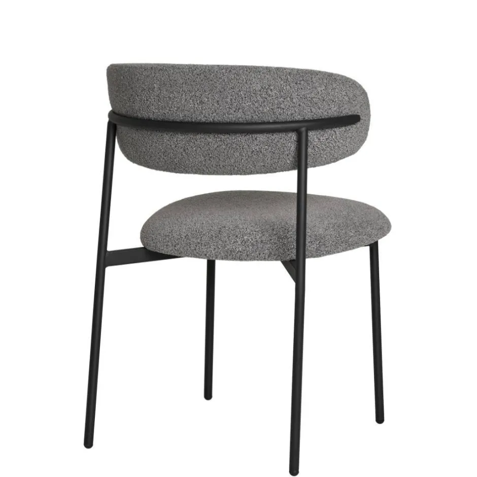 Wohnen Boucle Polsterstuhl im Skandi Design - Tornado (2er Set)