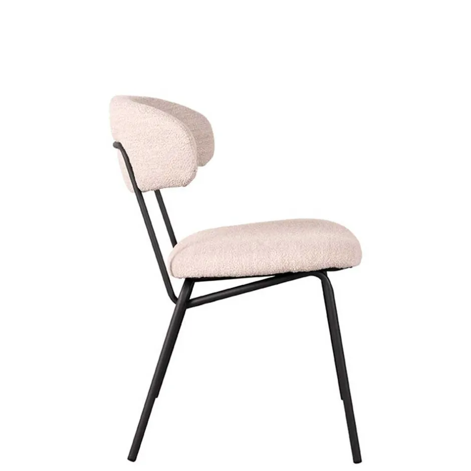 Wohnen Boucle Polsterstuhl in Beigegrau - Flair (2er Set)