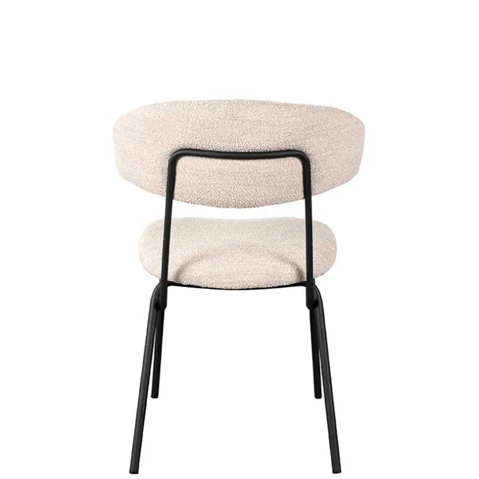 Wohnen Boucle Polsterstuhl in Beigegrau - Flair (2er Set)