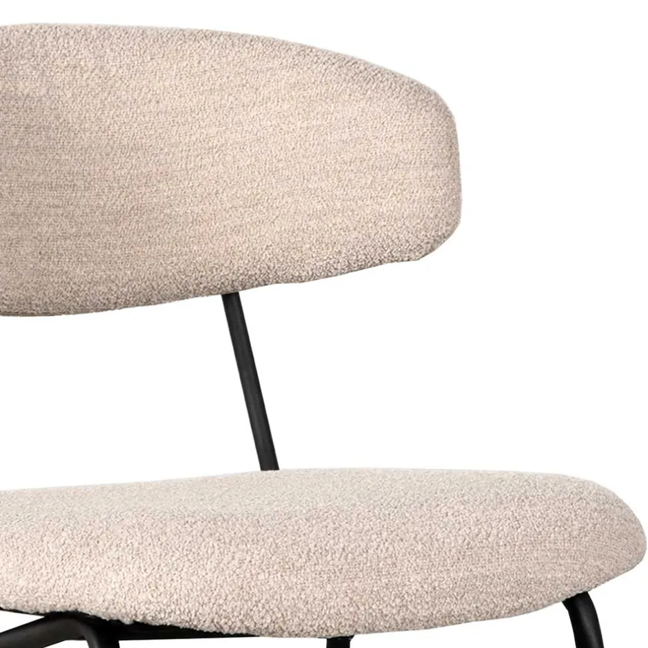 Wohnen Boucle Polsterstuhl in Beigegrau - Flair (2er Set)