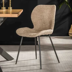 Boucle Schalenstühle in Beige - Dirava (4er Set)^Wohnen