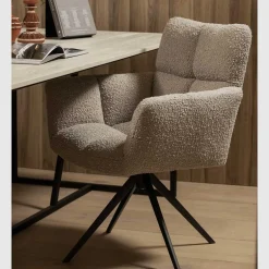 Wohnen Boucle Tischsessel drehbar - Ejolas