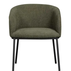 Wohnen Boucle Tischsessel in Dunkelgrün - Norian