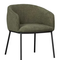 Wohnen Boucle Tischsessel in Dunkelgrün - Norian