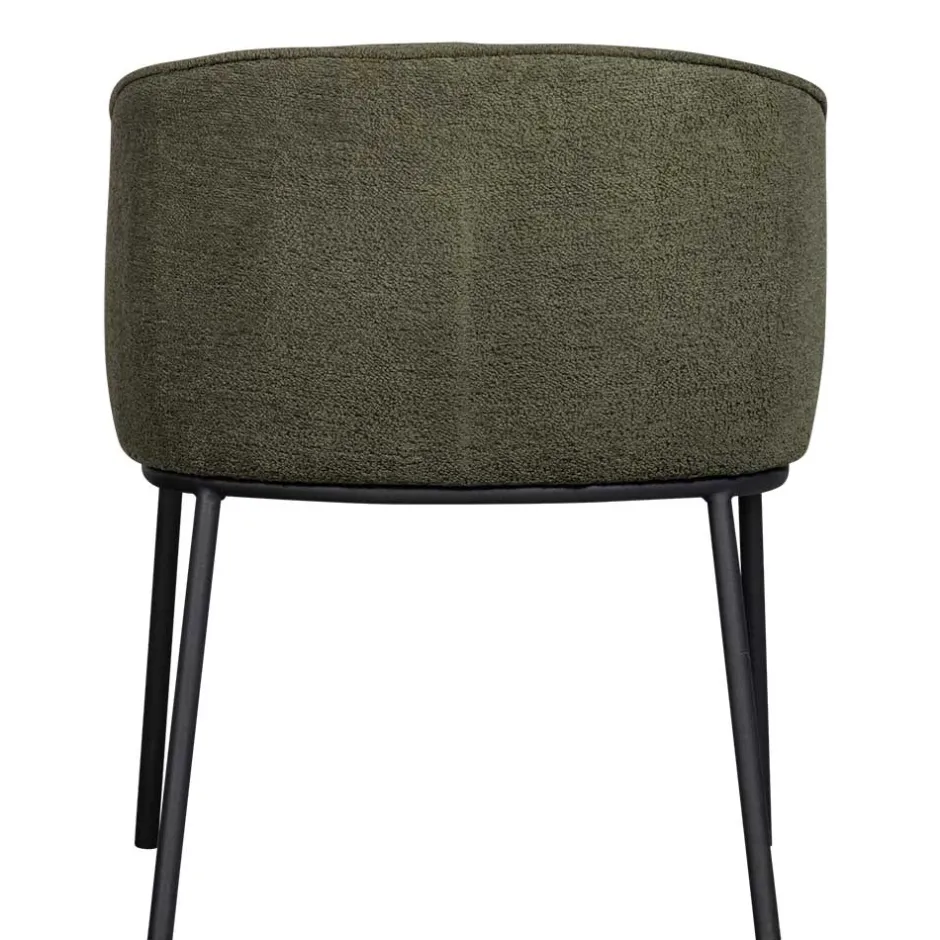 Wohnen Boucle Tischsessel in Dunkelgrün - Norian