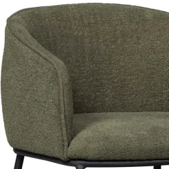 Wohnen Boucle Tischsessel in Dunkelgrün - Norian